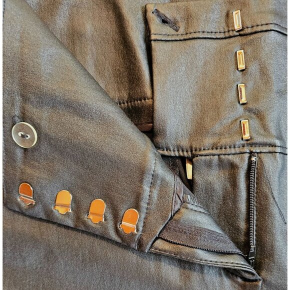 NEW Black Vegan Leather High Waisted Pants by DAZZ women Sz M - Picture 3 of 5